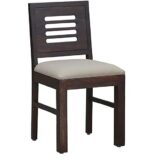 Rask Wood Wooden Dining Table 4 Seater Dining Table Set with 4 Cushion Chairs - Image 4