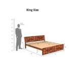 Rask Wood Wooden King Size Bed Without Storage for Bedroom - Image 3