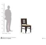 Solid Wood Dining Chair Set of 2 for Dining Room - Image 4