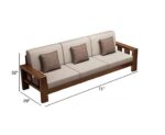 Solid Wood Six Seater Sofa Set for Living Room & Office - Image 7