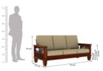 Solid Wood 5 Seater Sofa Set for Living Room - Image 6