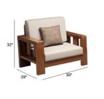 Solid Wood Six Seater Sofa Set for Living Room & Office - Image 5