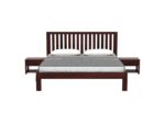 Rask Wood Solid Wood King Size Double Bed Without Storage for Home Bedroom - Image 2