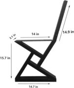 Modern Wooden Outdoor Bench with Backrest - Image 6