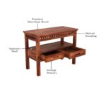 Solid Wood Console Table with Upper Self and 2 Drawer Storage - Image 3