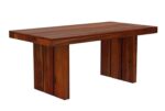 Rask Wood Solid Wood 6 Seater Dining Table with 6 Chairs for Dining Room - Image 4