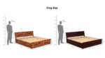 Rask Wood Solid Wood King Size Bed for Bedroom - Image 3