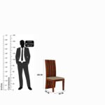 Rask Wood Solid Wood 6 Seater Dining Table with 6 Chairs for Dining Room - Image 3