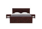Rask Wood Solid Wood King Size Bed Without Storage for Living Room - Image 4