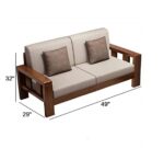 Solid Wood Six Seater Sofa Set for Living Room & Office - Image 6