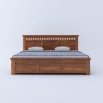 Rask Wood Solid Wood Queen Size Bed with Box Storage for Bedroom - Image 3
