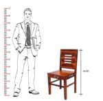 Rask Wood Solid Wood 6 Seater Dining Table with 6 Chair for Living Room - Image 7