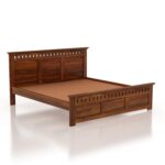 Rask Wood Solid Wood King Size Double Bed Without Storage for Bedroom Furniture - Image 4