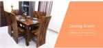 Rask Wood Wooden Six Seater Dining Set for Dining Room - Image 5