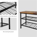 Entryway Shoe Rack with Wooden Shelf - Image 5