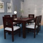 Rask Wood Solid Sheesham Wood Dining Table 6 Seater