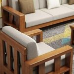 Solid Wood 5 Seater Sofa Set for Living Room - Image 3