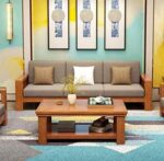 Solid Wood Six Seater Sofa Set for Living Room & Office - Image 4