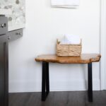 Solid Wood Bench with Metal Legs - Image 3