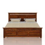 Rask Wood Solid Wood King Size Double Bed Without Storage for Bedroom Furniture - Image 6
