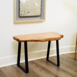 Solid Wood Bench with Metal Legs - Image 6