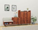 Solid Wood Shoe Rack Cabinet for Living Room Hall Home Office |