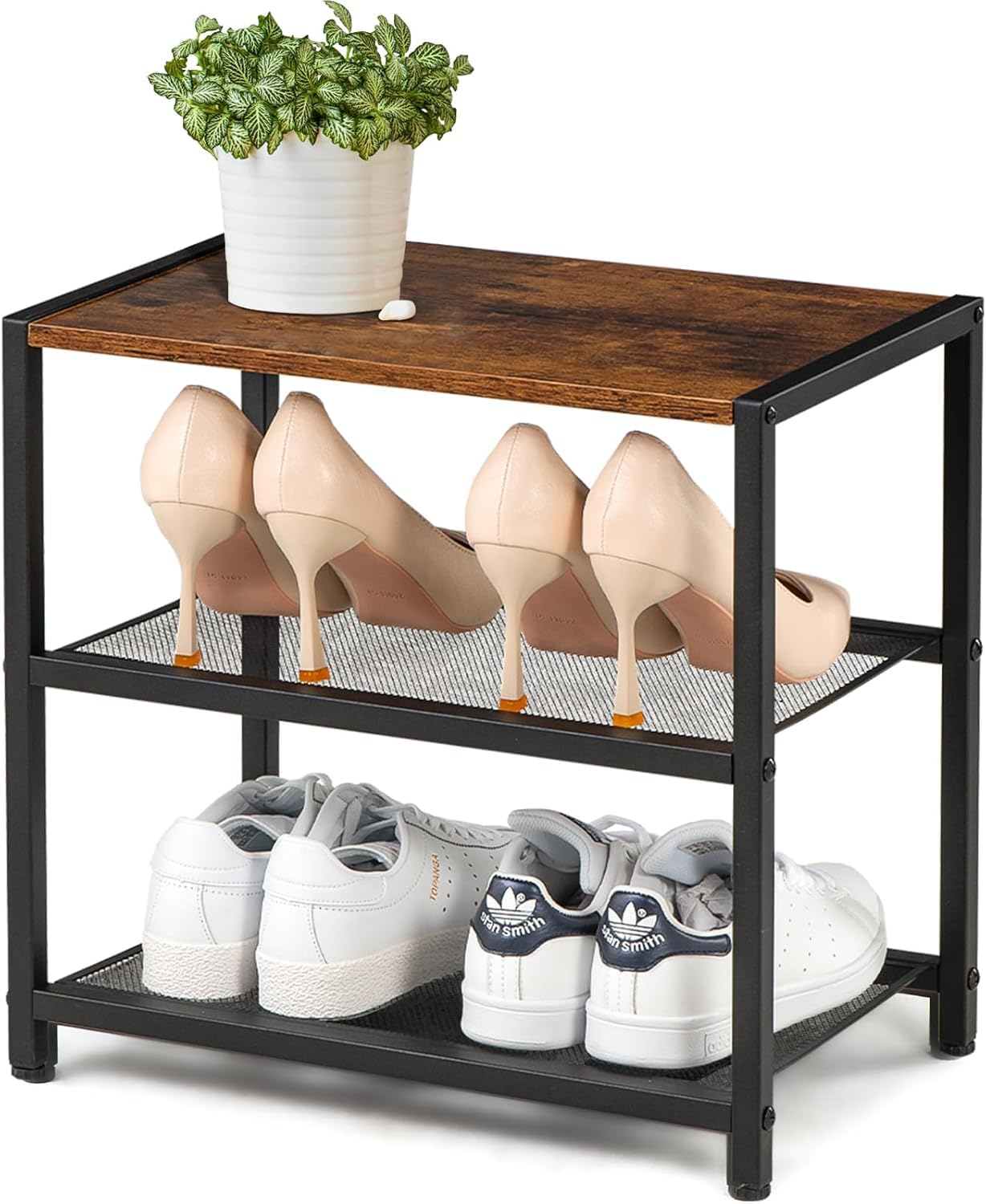 71Agg0BkOZL._SL1500_ Wooden Shoe Rack for Home - Image 1