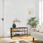 Entryway Shoe Rack with Wooden Shelf - Image 7