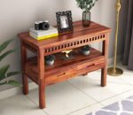 Solid Wood Console Table with Upper Self and 2 Drawer Storage - Image 5