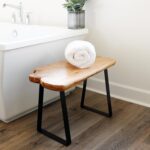 Solid Wood Bench with Metal Legs - Image 5