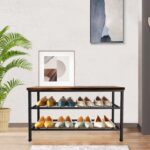 Entryway Shoe Rack with Wooden Shelf - Image 2